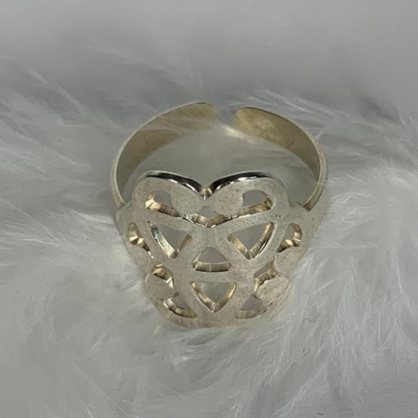 Baroque knot silver ring