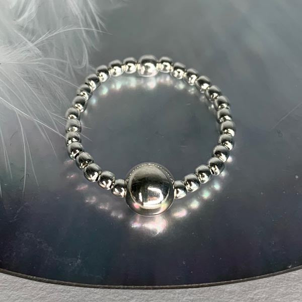 Mini pearl silver pearl ring