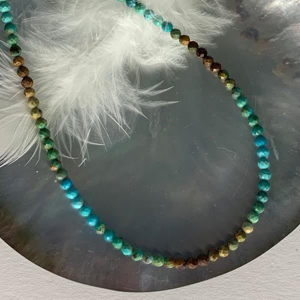 Light turquoise silver necklace 