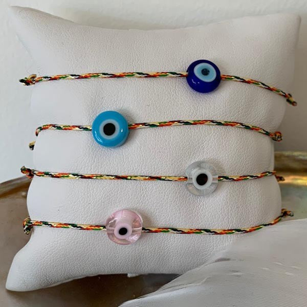 Multicolored cord bracelet eye 2