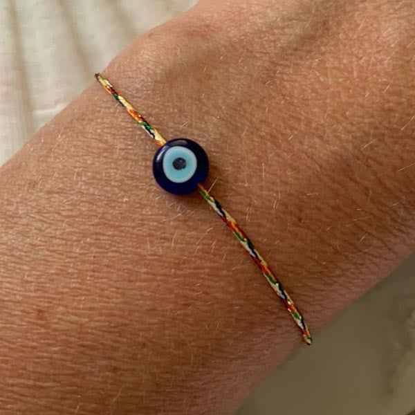 Multicolored cord bracelet eye 2