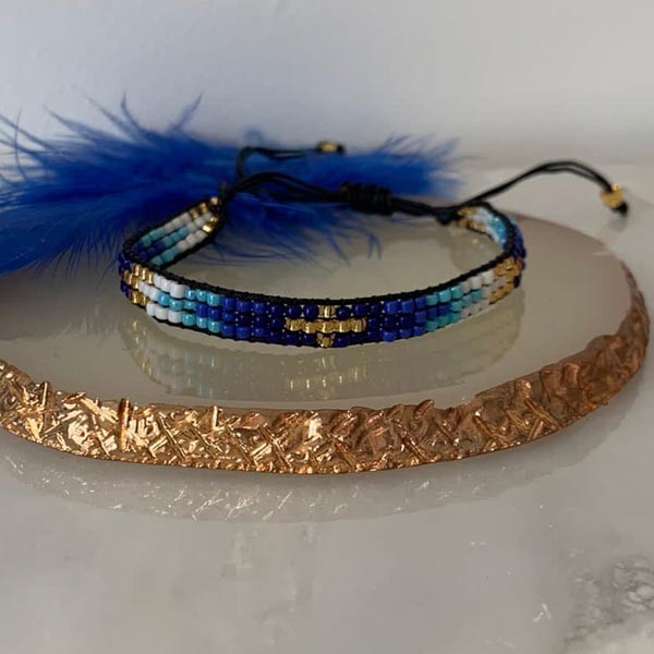 Navy blue India bracelet