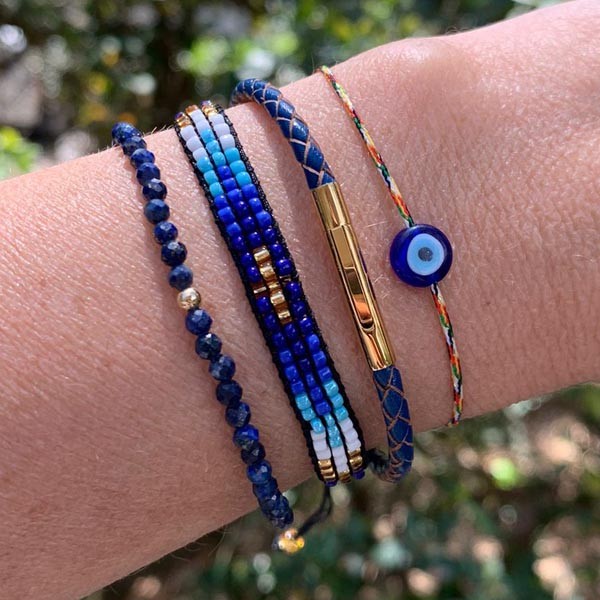 Navy blue India bracelet