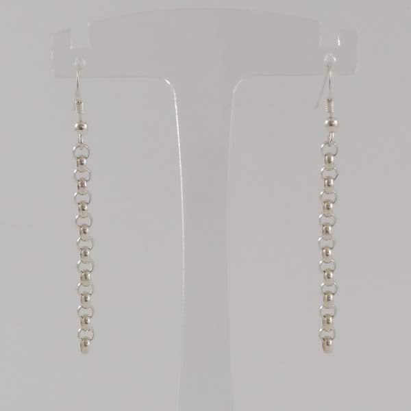 Silver chain earrings