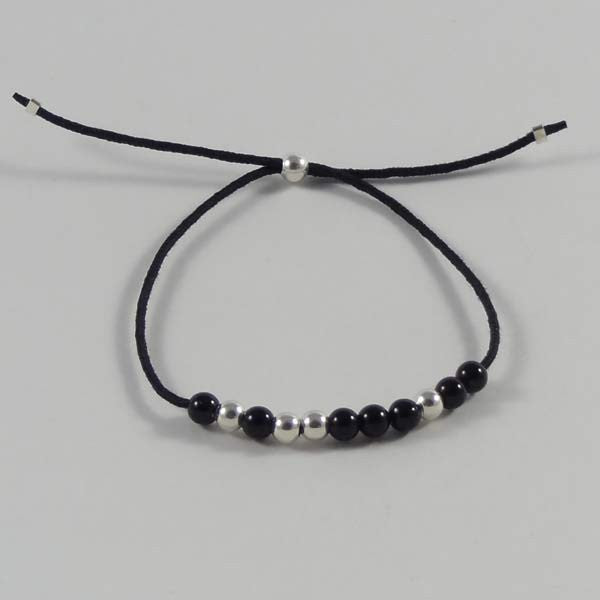 Bracelet cordon 11 petites pierres perles