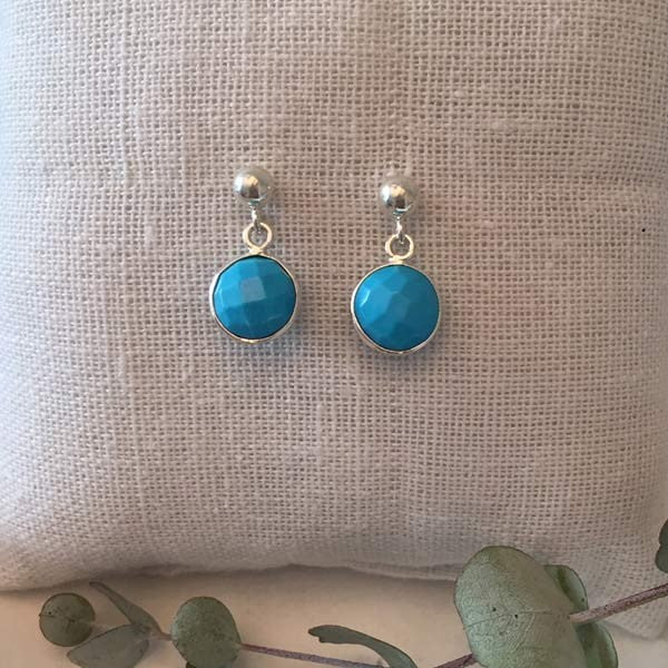 Turquoise silver earrings