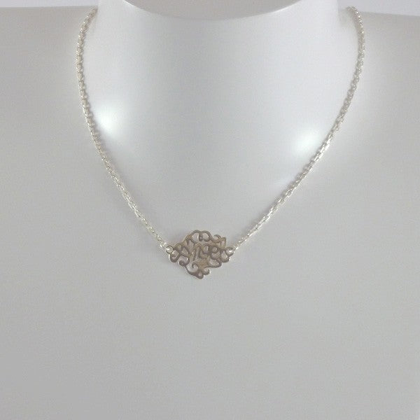 Angel silver chain necklace