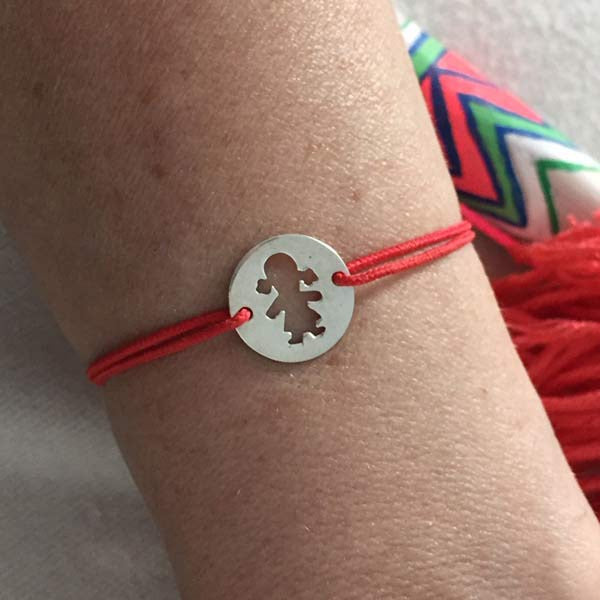 Silver child girl bracelet