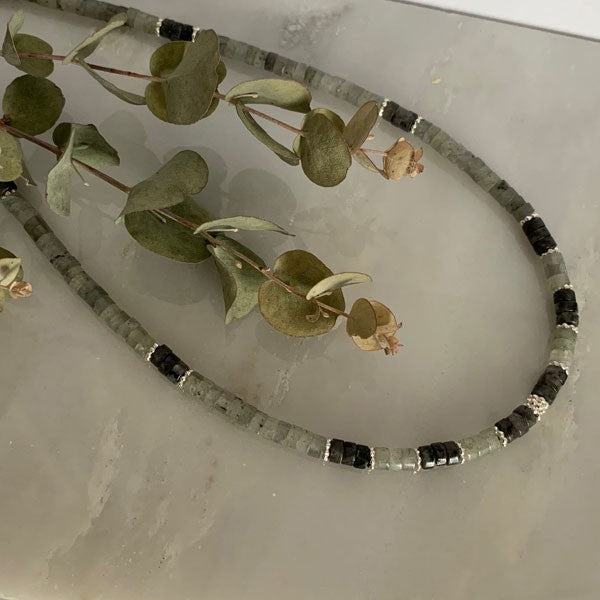 Heishi labradorite necklace 