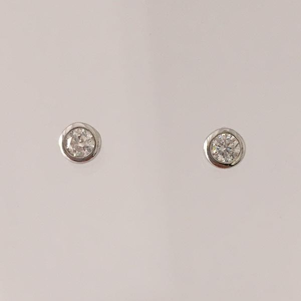 Boucles d'oreilles argent zircons